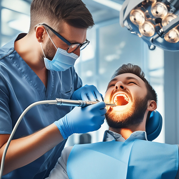 Zahnbehandlung am Patienten